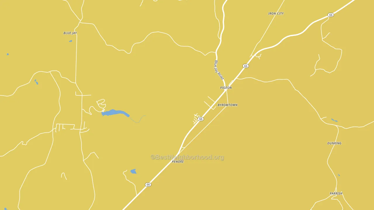 Pigeon, PA block-group voter-turnout map