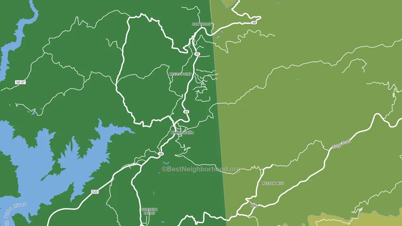 Pike, CA block-group voter-turnout map