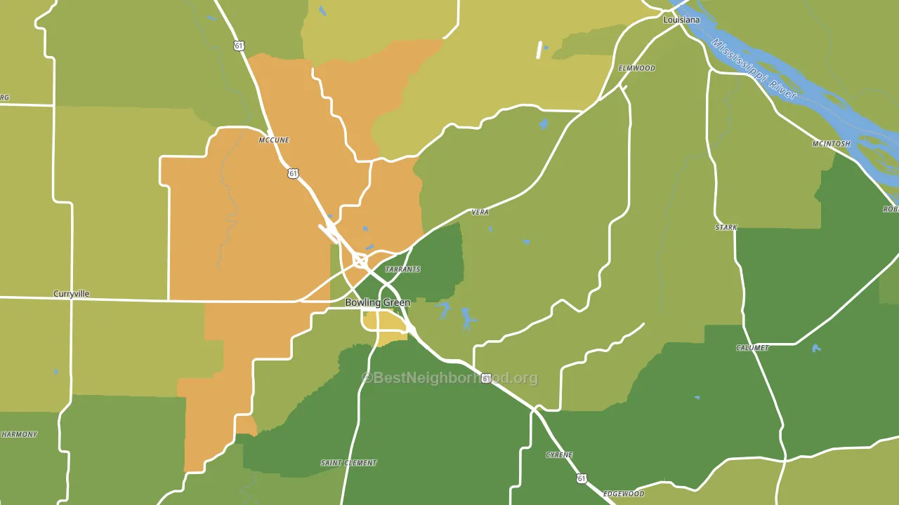 Pike County, MO block-group voter-turnout map