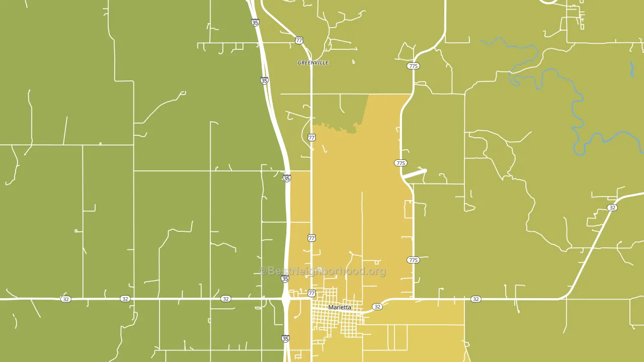 Pike, OK block-group voter-turnout map