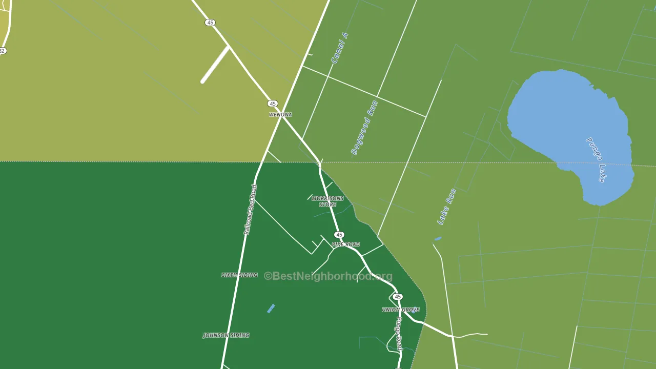 Pike Road, NC block-group voter-turnout map