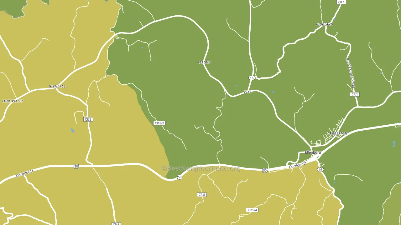 Pike, WV block-group voter-turnout map