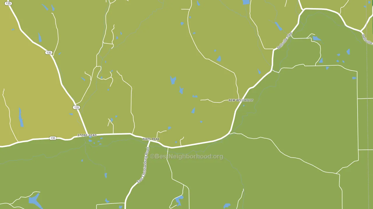 Pikes Peak, IN block-group voter-turnout map