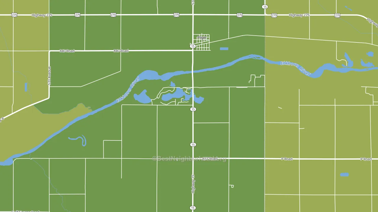 Pilger, NE block-group voter-turnout map