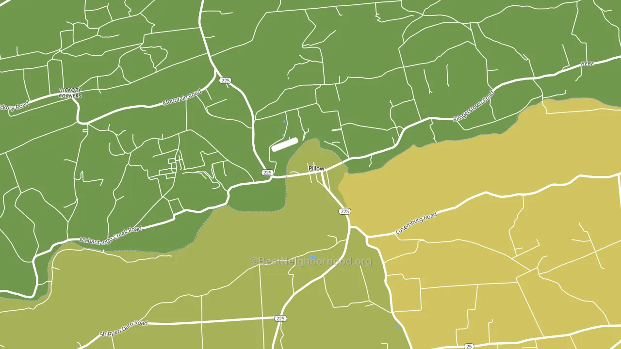 Pillow, PA block-group voter-turnout map