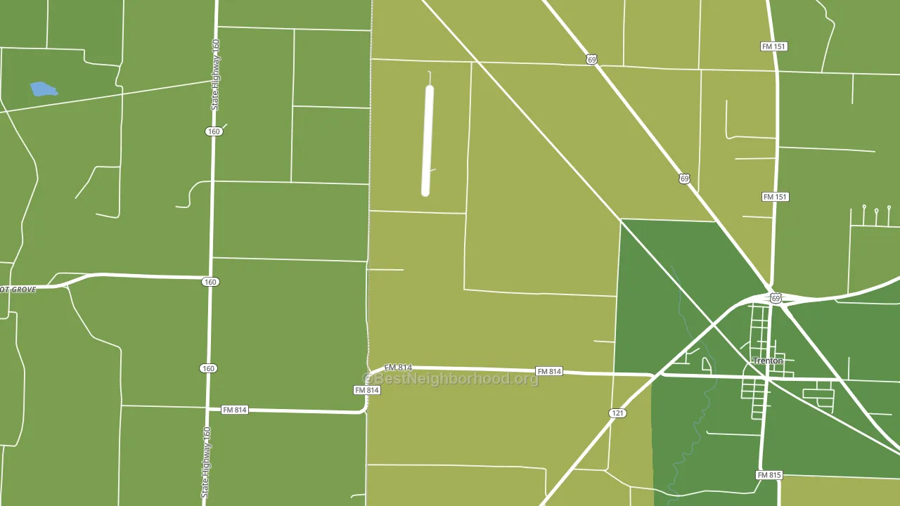 Pilot Grove, TX block-group voter-turnout map