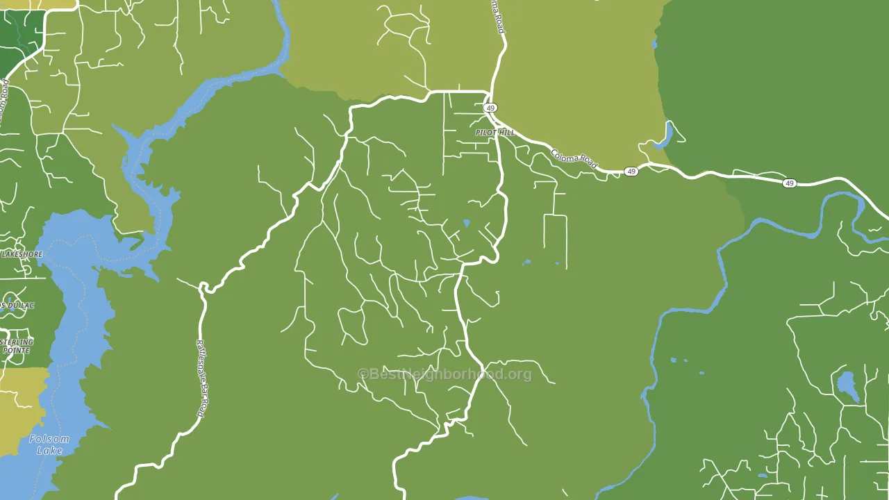 Pilot Hill, CA block-group voter-turnout map