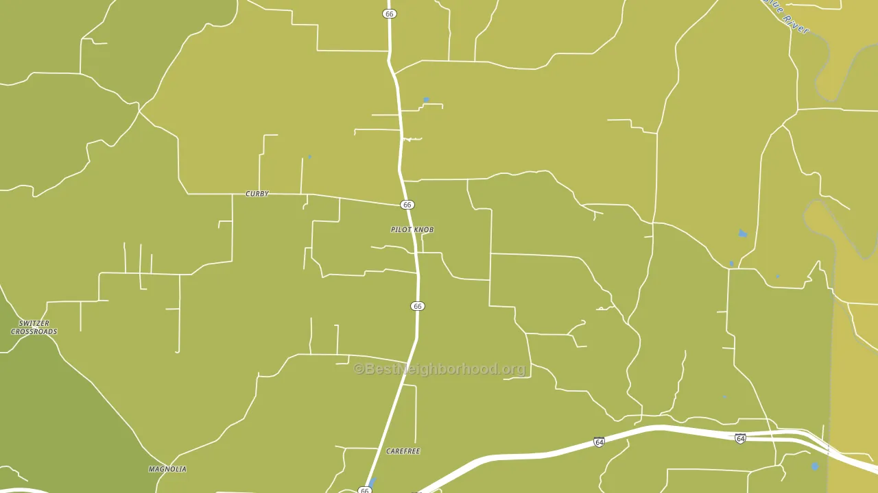 Pilot Knob, IN block-group voter-turnout map