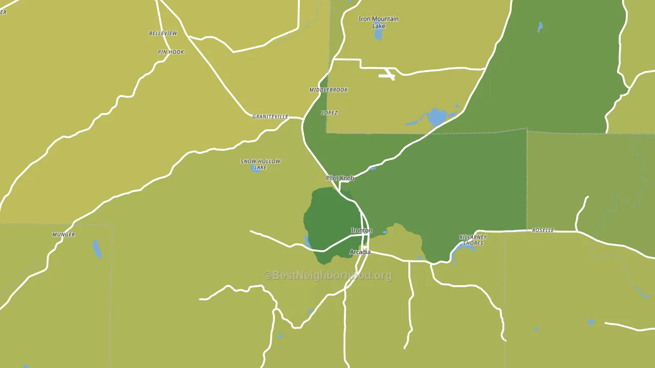 Pilot Knob, MO block-group voter-turnout map