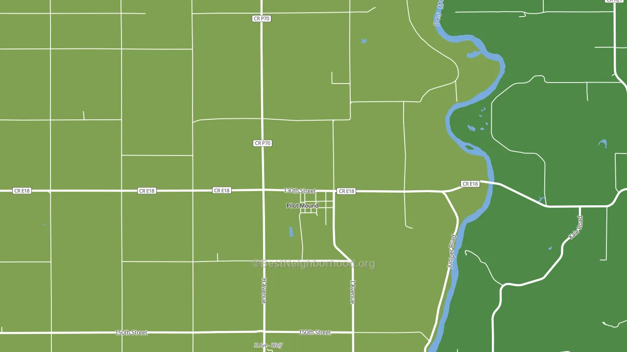 Pilot Mound, IA block-group voter-turnout map