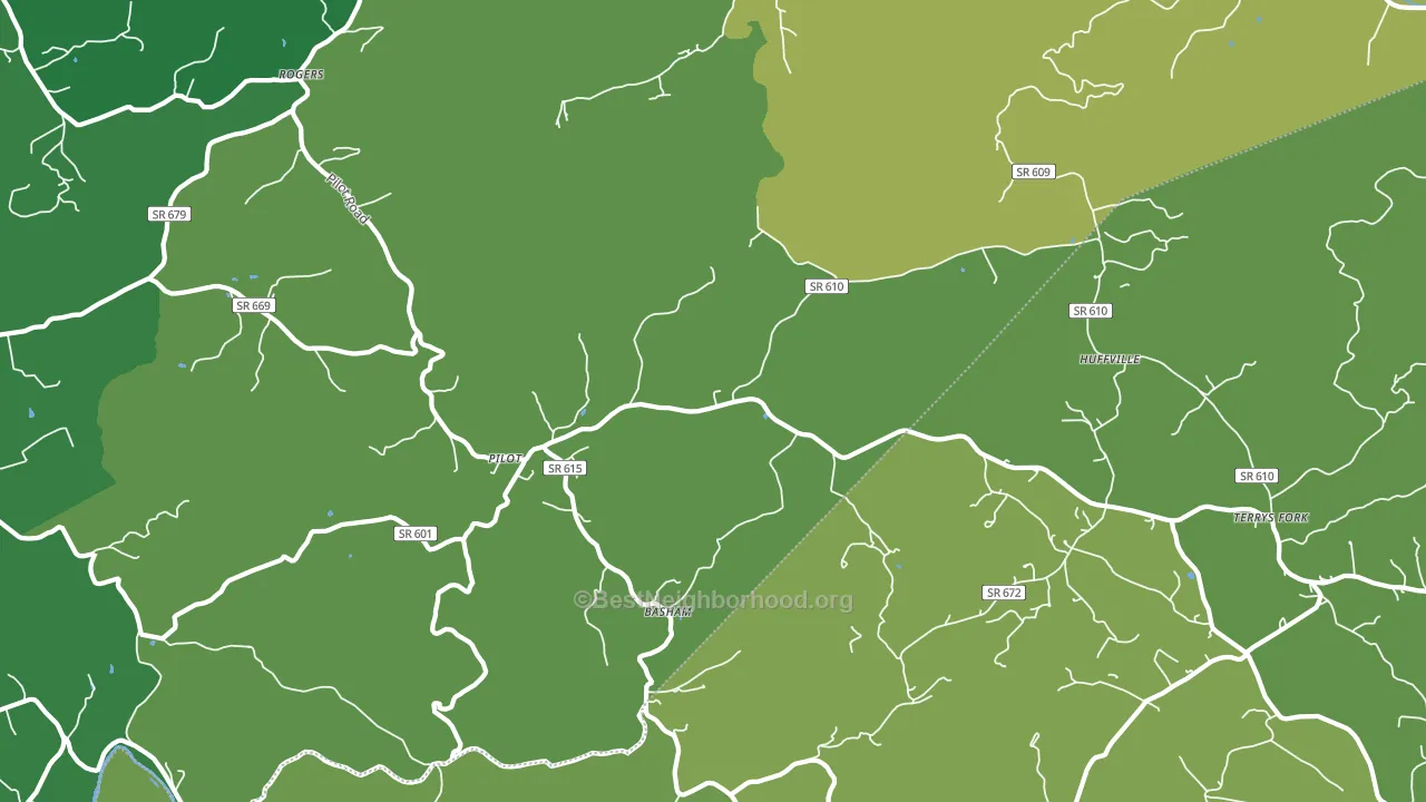 Pilot, VA block-group voter-turnout map