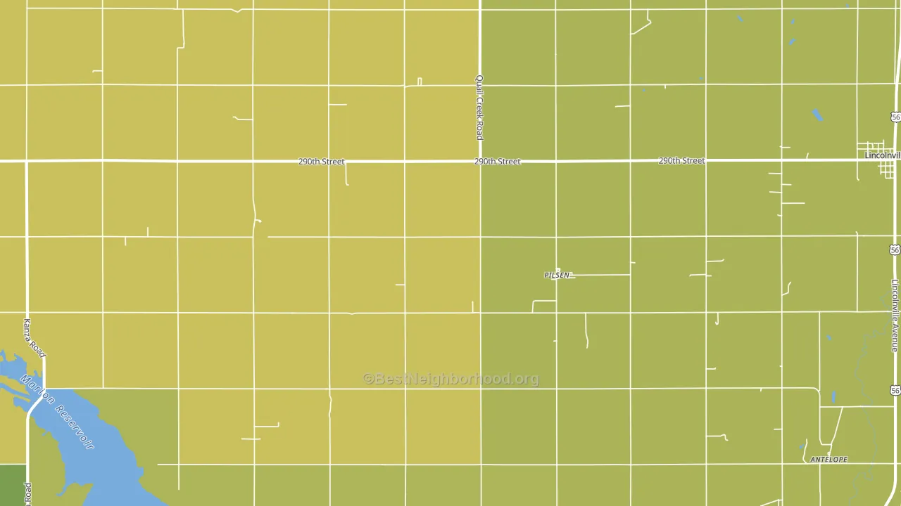Pilsen, KS block-group voter-turnout map
