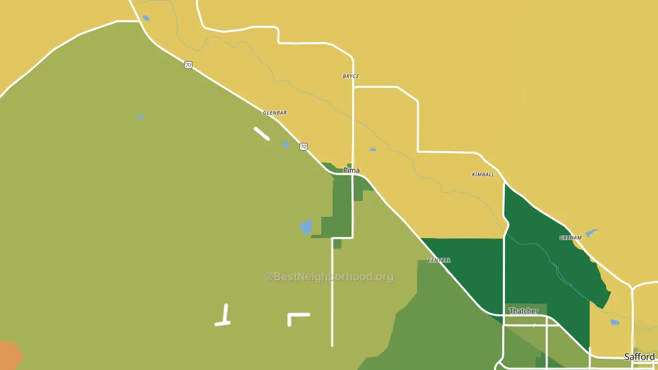 Pima, AZ block-group voter-turnout map