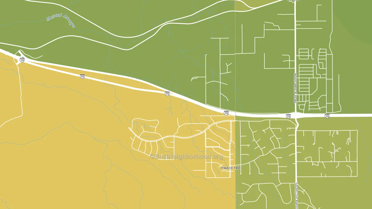 Pimaco Two, AZ block-group voter-turnout map