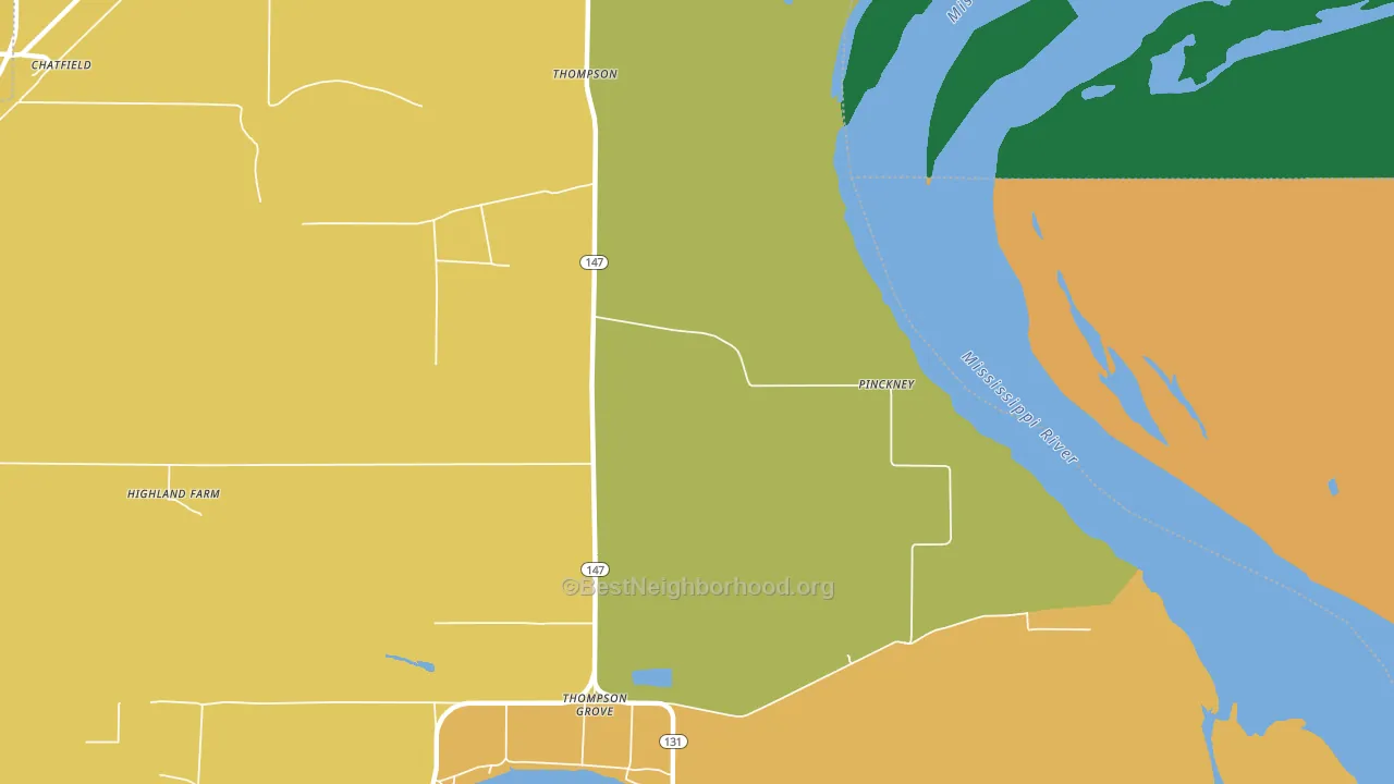 Pinckney, AR block-group voter-turnout map