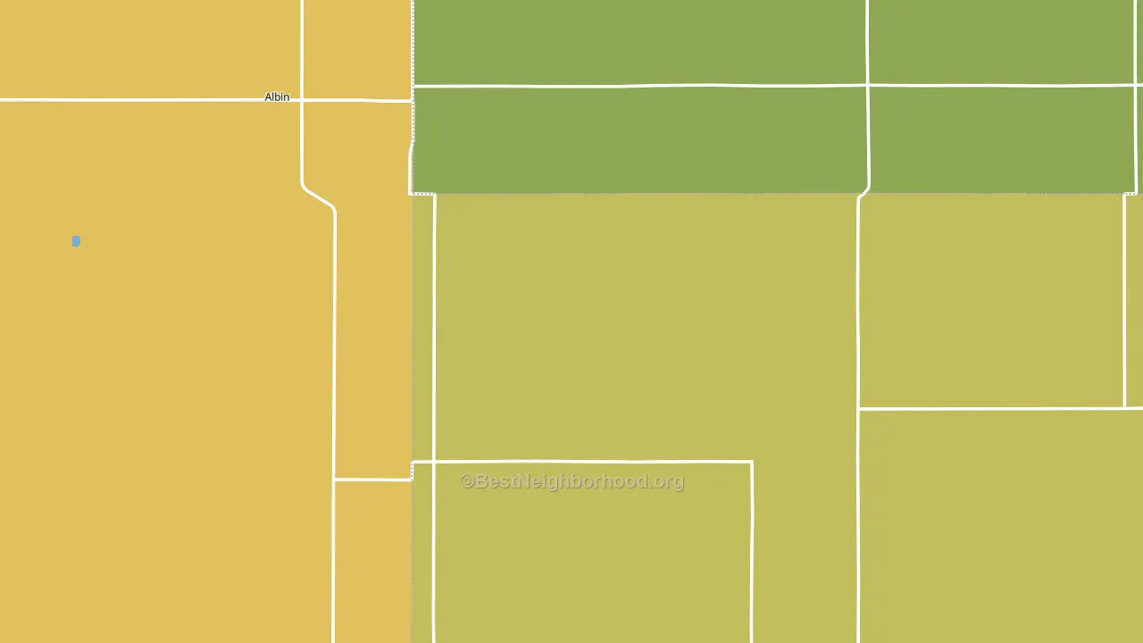 Pine Bluffs, NE block-group voter-turnout map