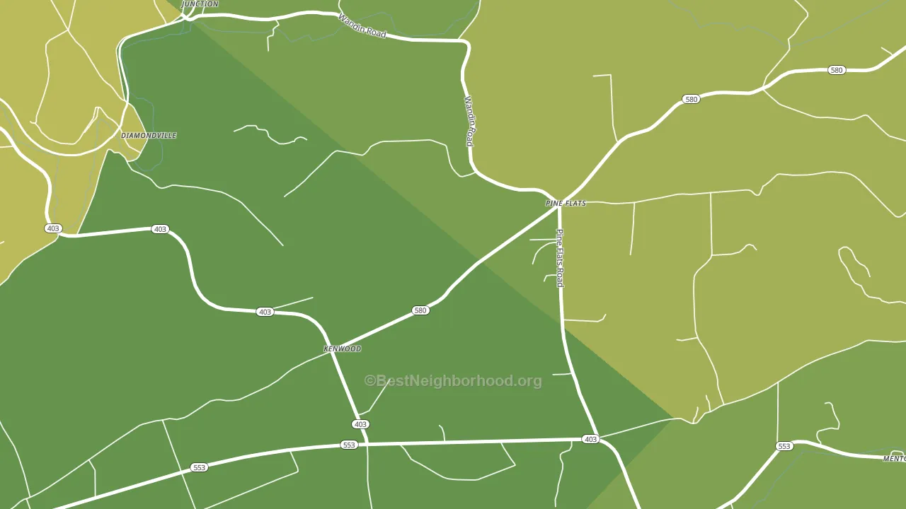 Pine Flats, PA block-group voter-turnout map