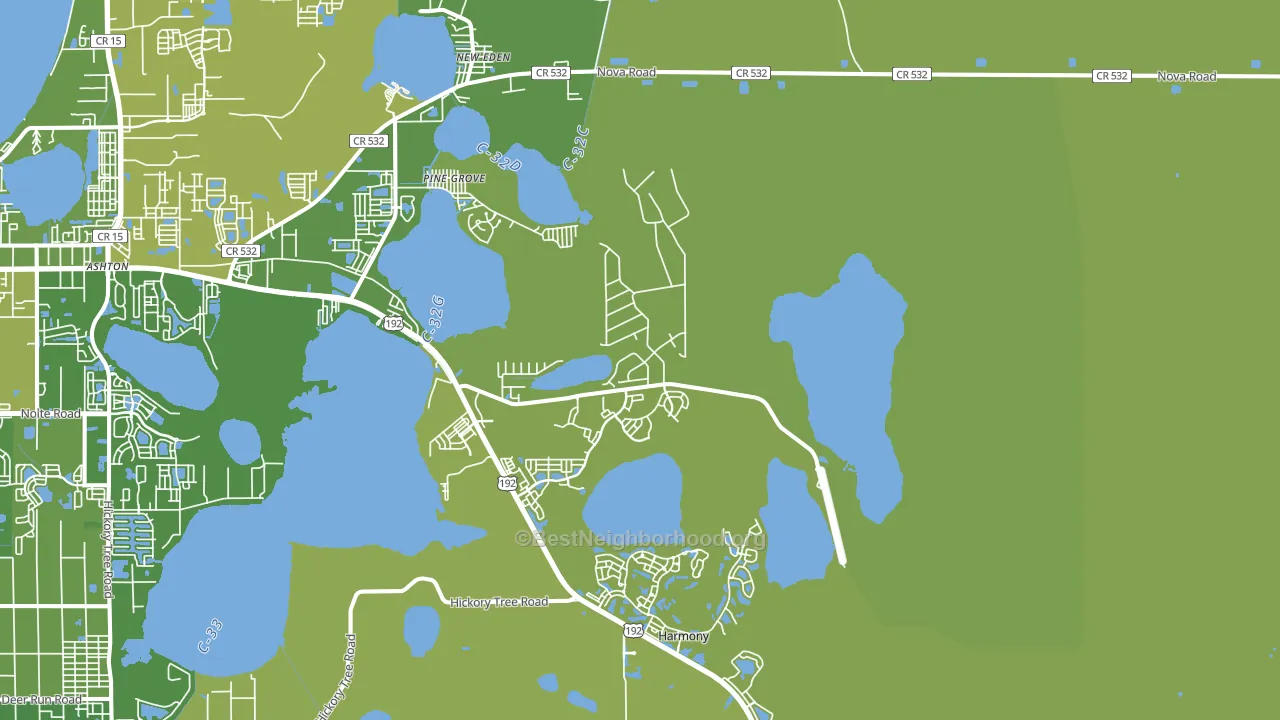 Pine Grove, FL block-group voter-turnout map
