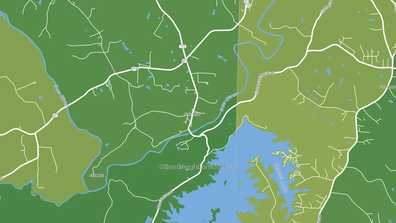 Pine Hall, NC block-group voter-turnout map
