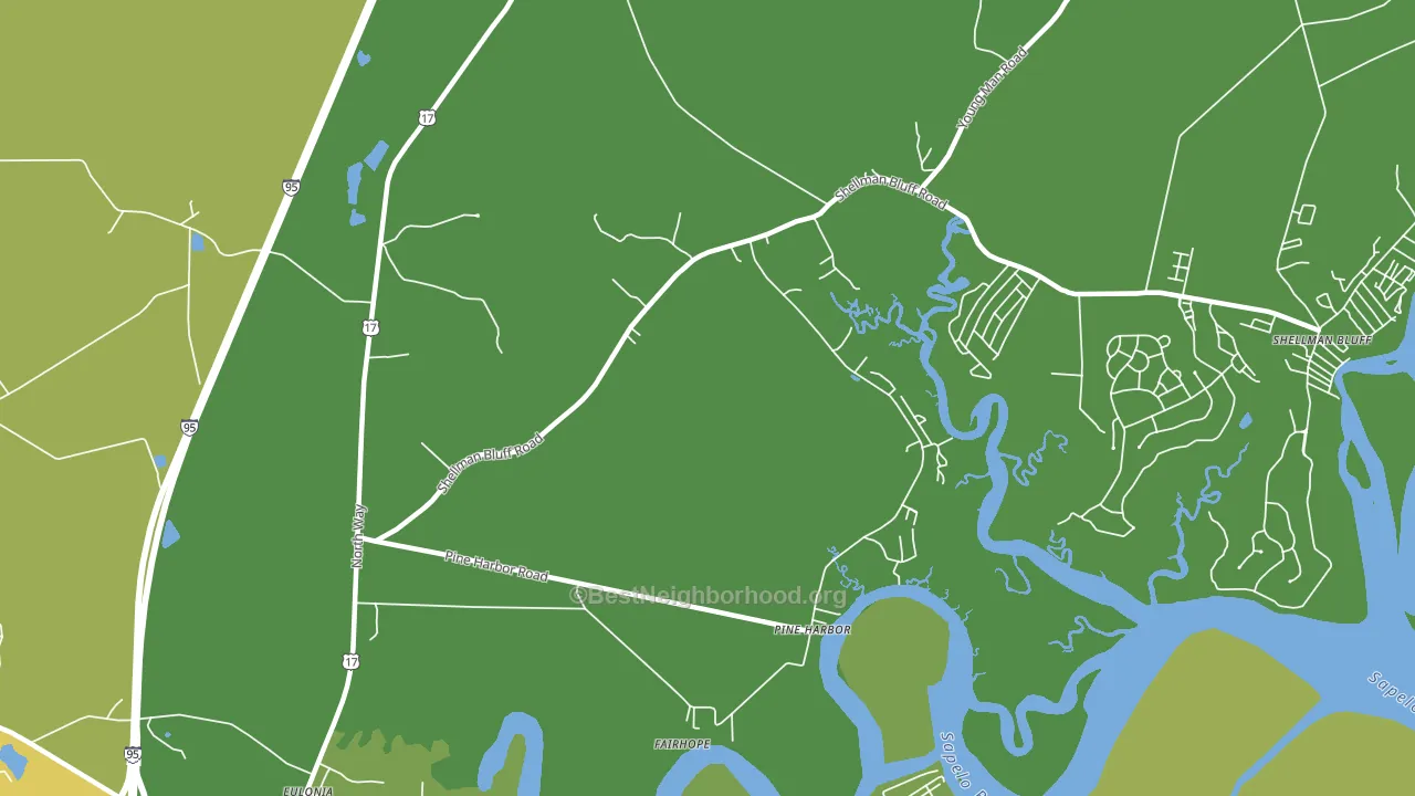 Pine Harbor, GA block-group voter-turnout map