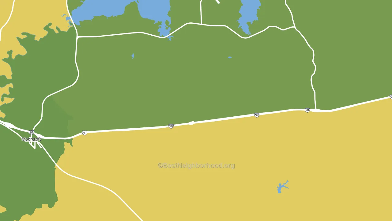 Pine Haven, WY block-group voter-turnout map