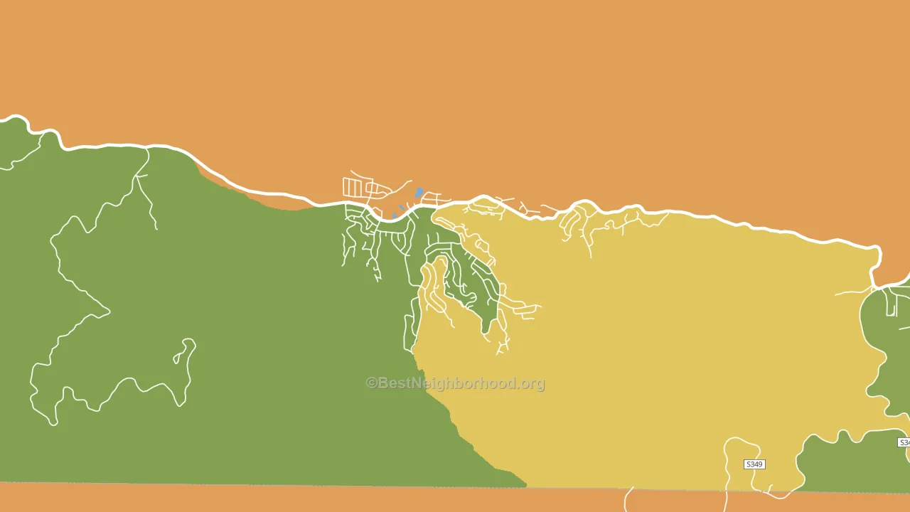 Pine Mountain Club, CA block-group voter-turnout map