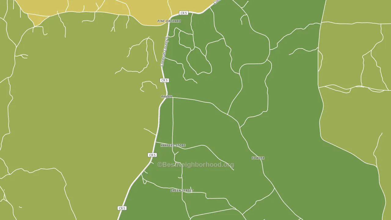Pine Orchard, AL block-group voter-turnout map