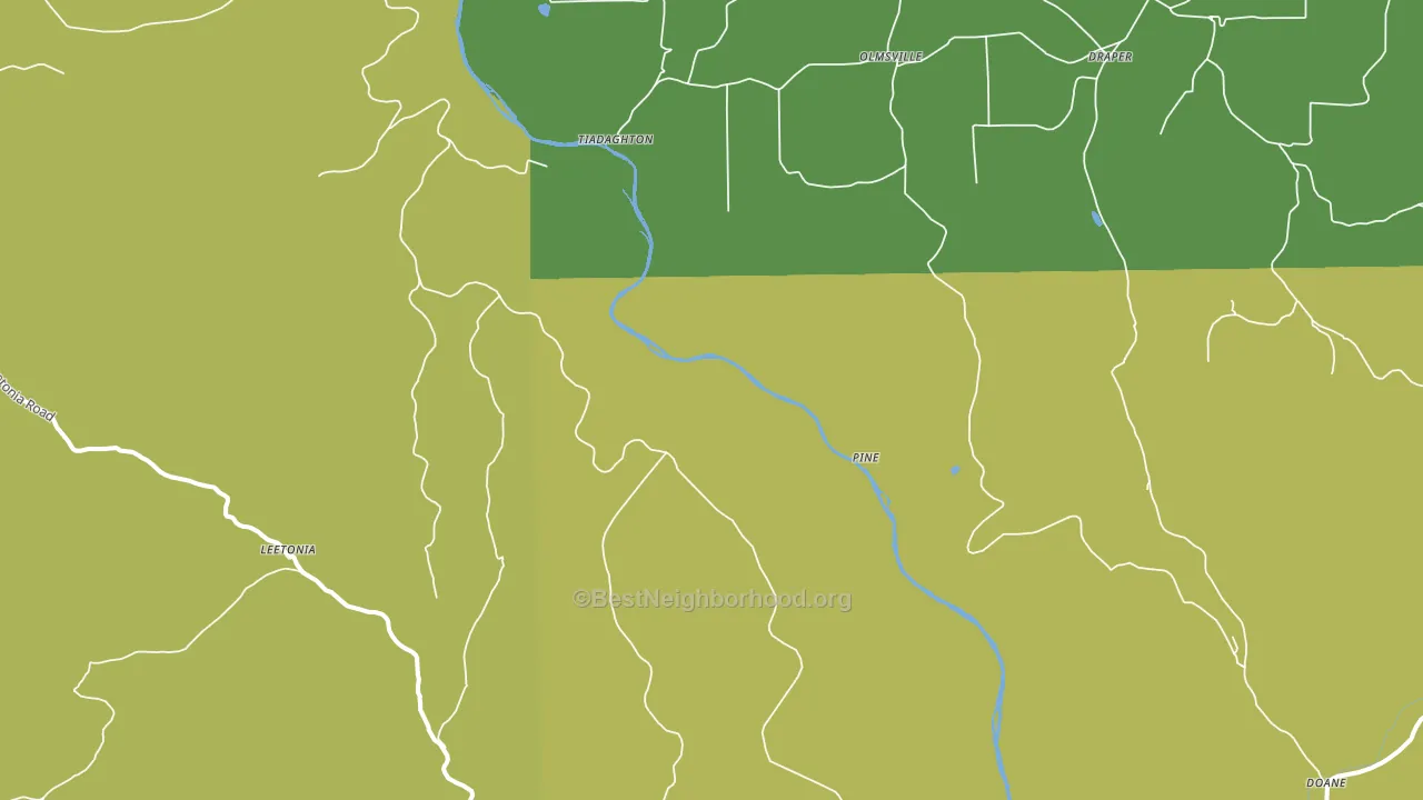 Pine, PA block-group voter-turnout map