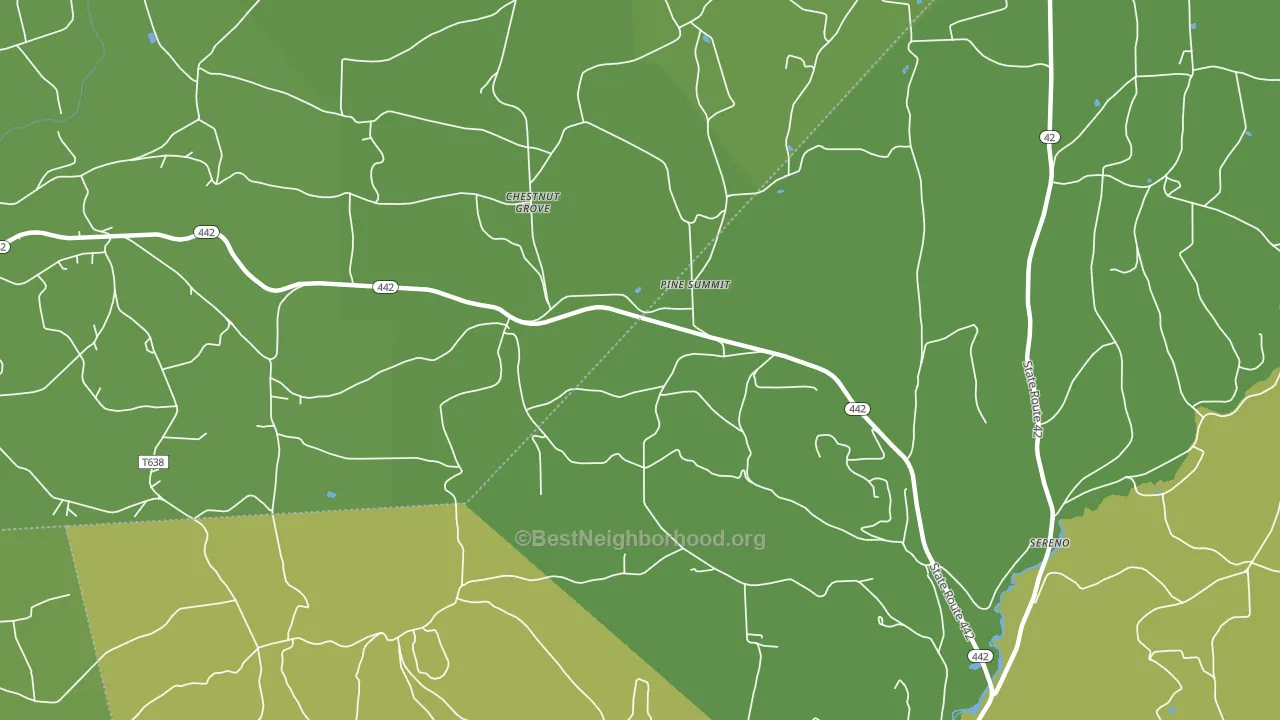 Pine Summit, PA block-group voter-turnout map