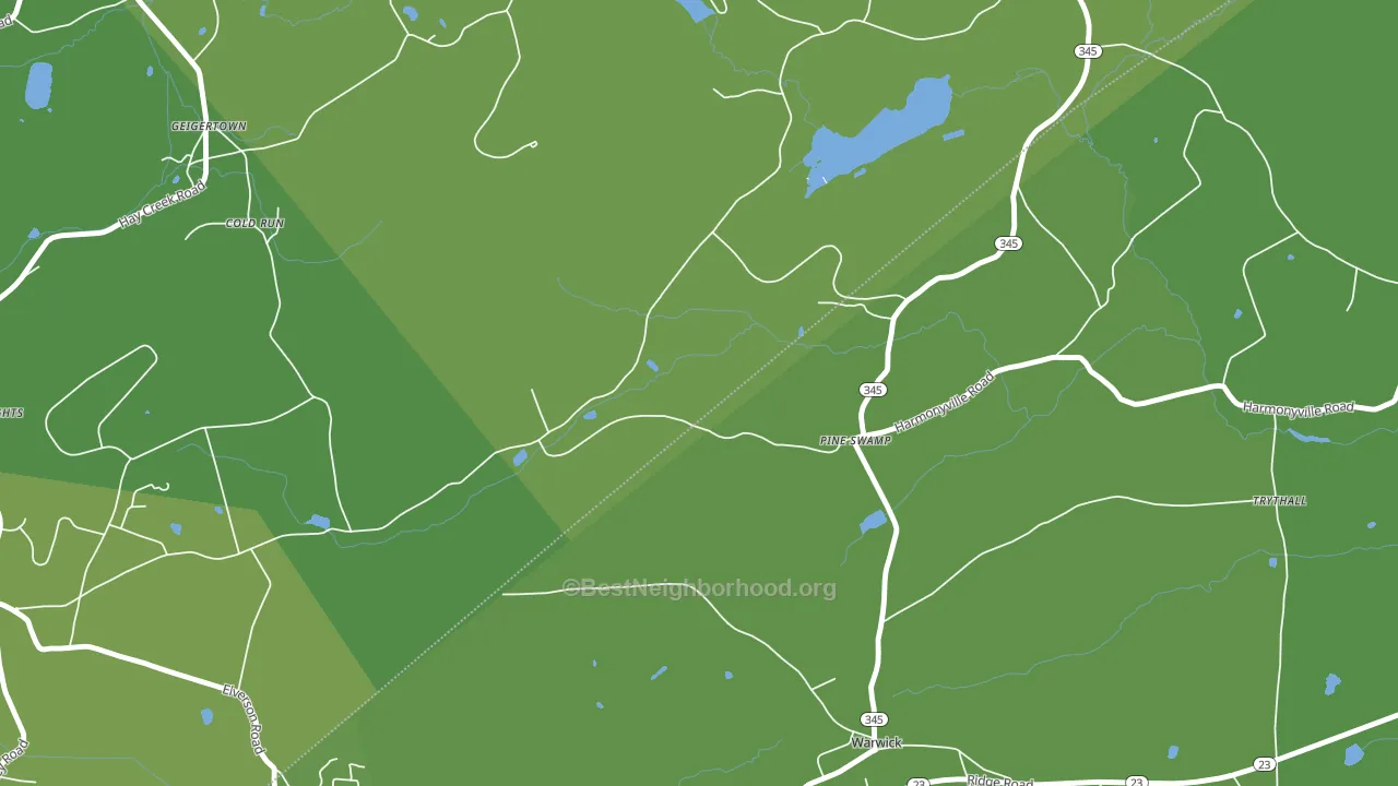 Pine Swamp, PA block-group voter-turnout map