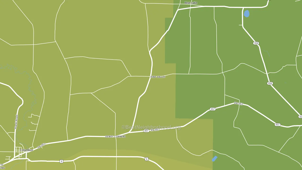Pine Valley, PA block-group voter-turnout map