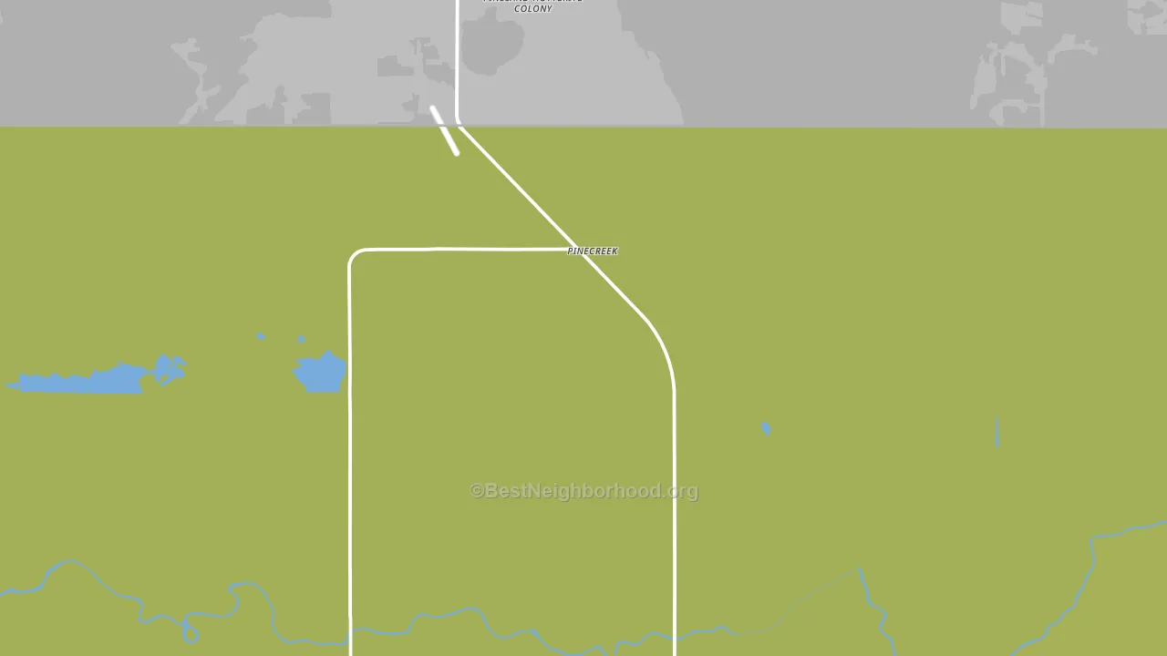 Pinecreek, MN block-group voter-turnout map