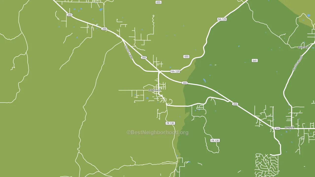 Pinedale, AZ block-group voter-turnout map