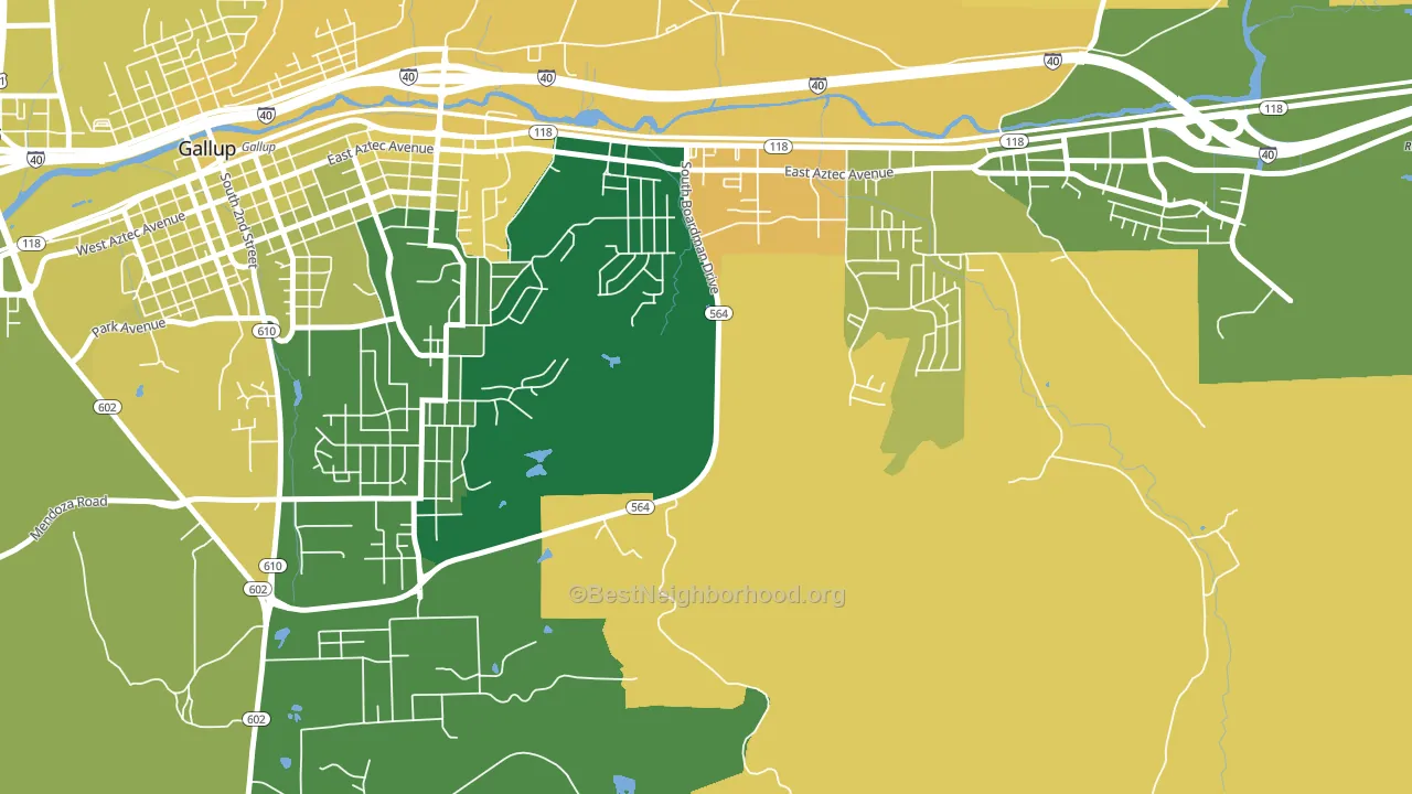 Pinedale, NM block-group voter-turnout map