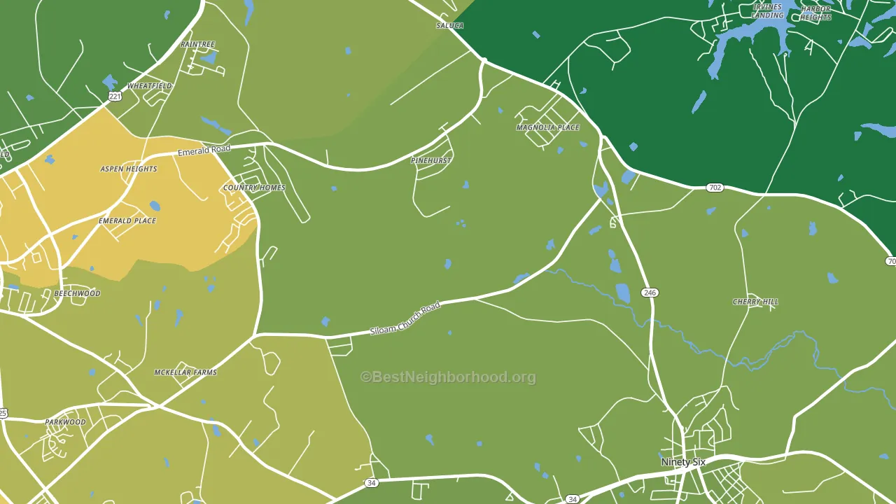 Pinehurst, SC block-group voter-turnout map