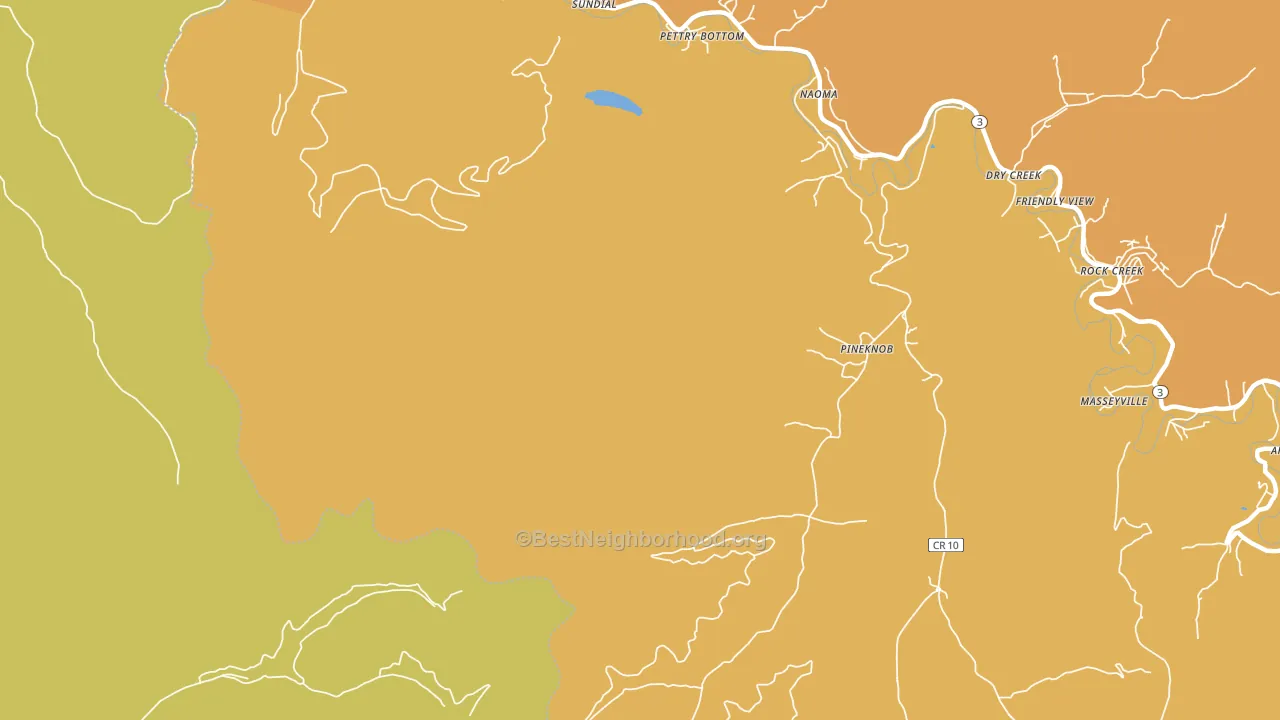Pineknob, WV block-group voter-turnout map