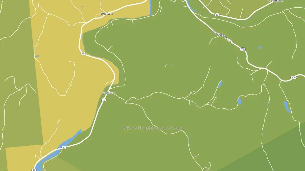 Pinesville, NY block-group voter-turnout map