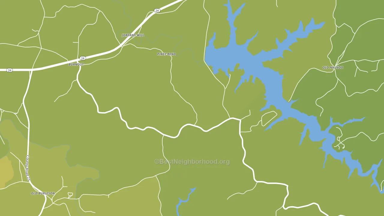 Piney Bend, AL block-group voter-turnout map