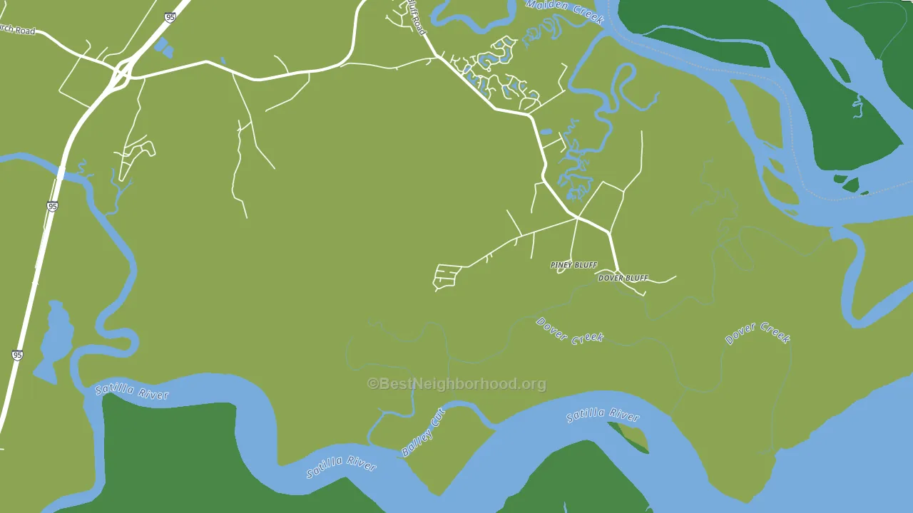 Piney Bluff, GA block-group voter-turnout map