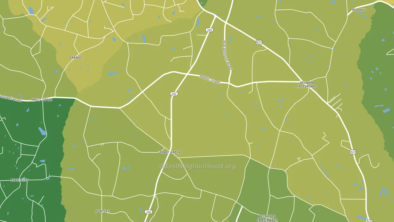 Piney Green, NC block-group voter-turnout map