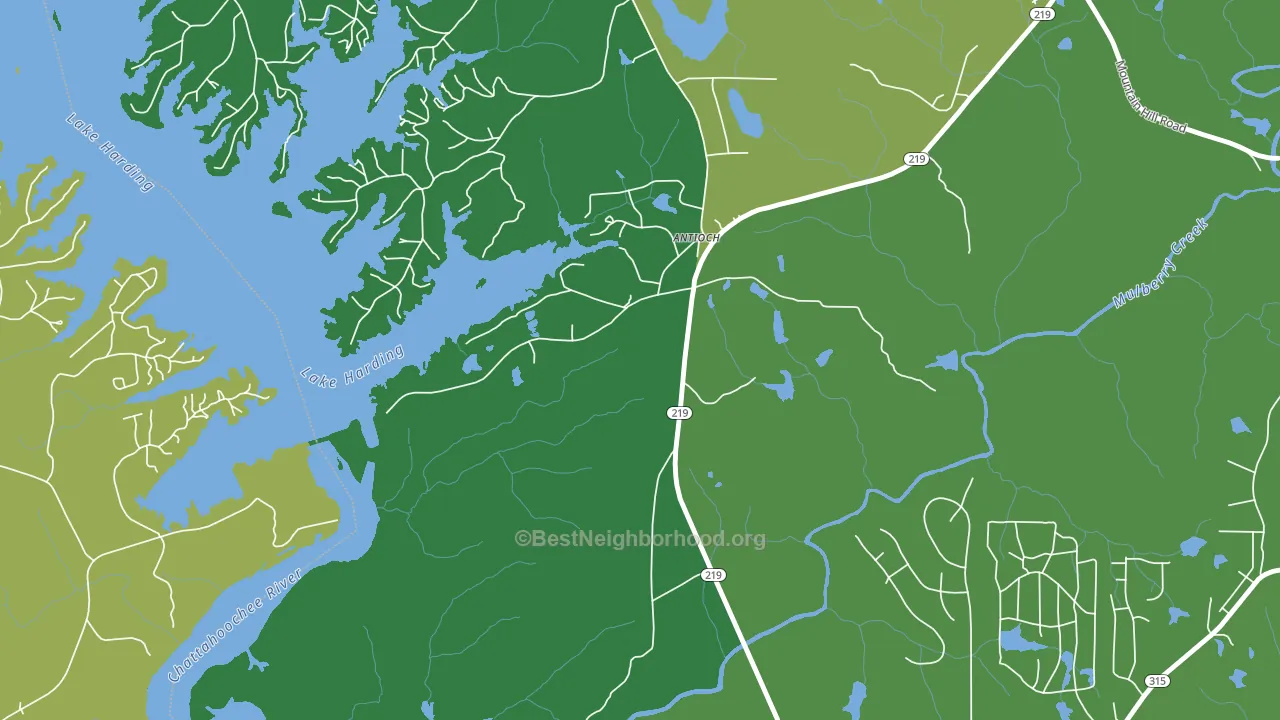 Piney Grove, GA block-group voter-turnout map