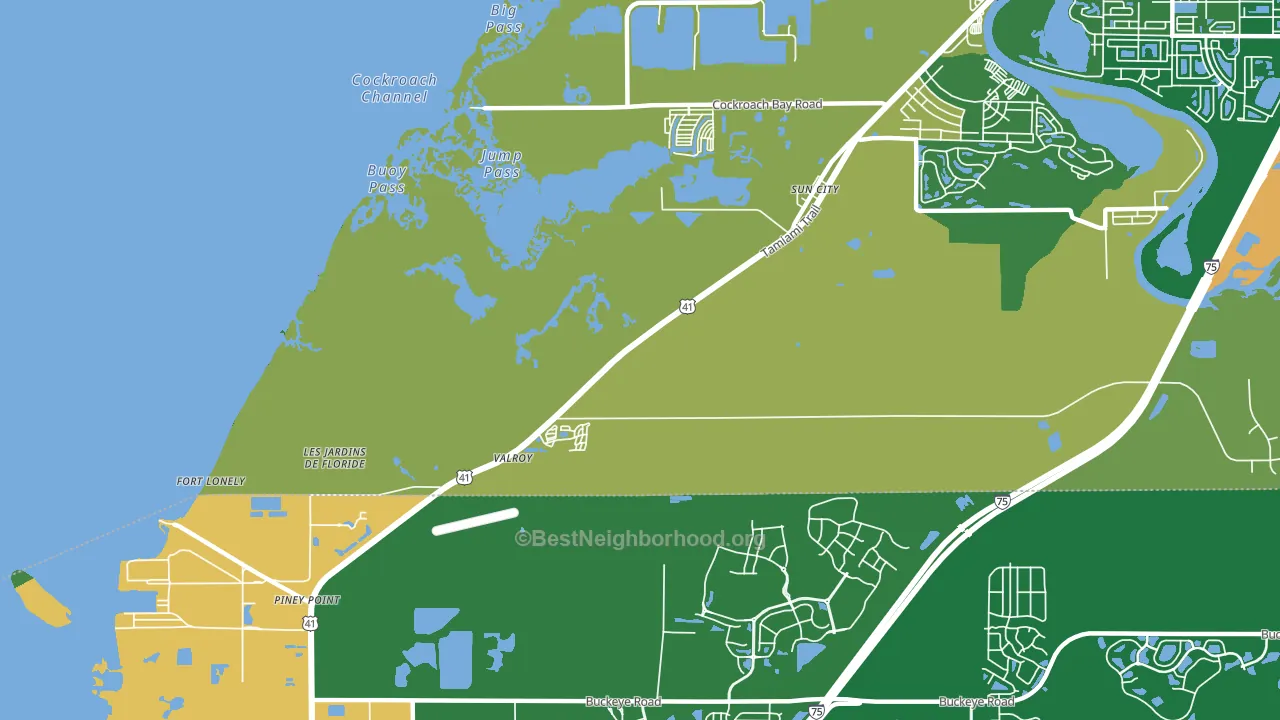 Piney Point, FL block-group voter-turnout map