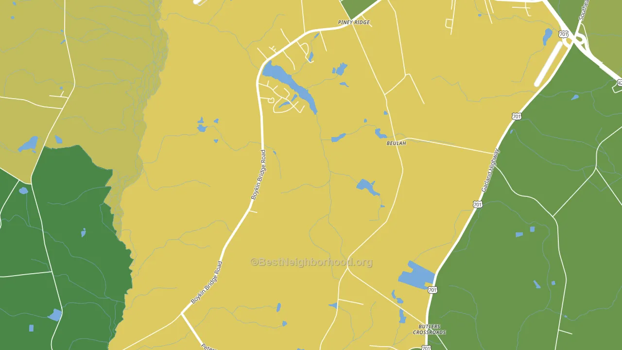 Piney Ridge, NC block-group voter-turnout map