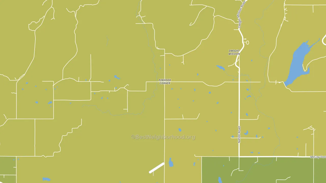 Pinhook Corner, OK block-group voter-turnout map