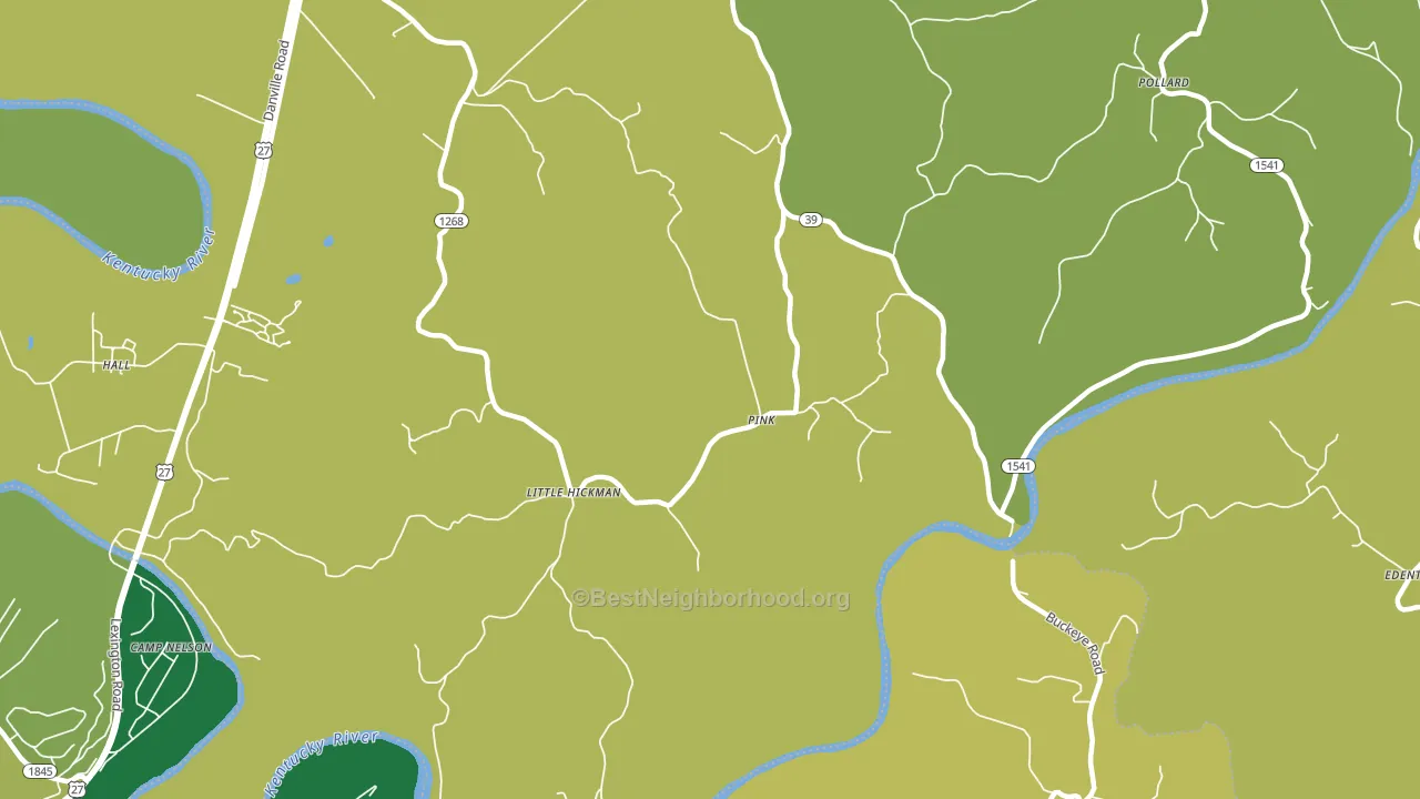 Pink, KY block-group voter-turnout map