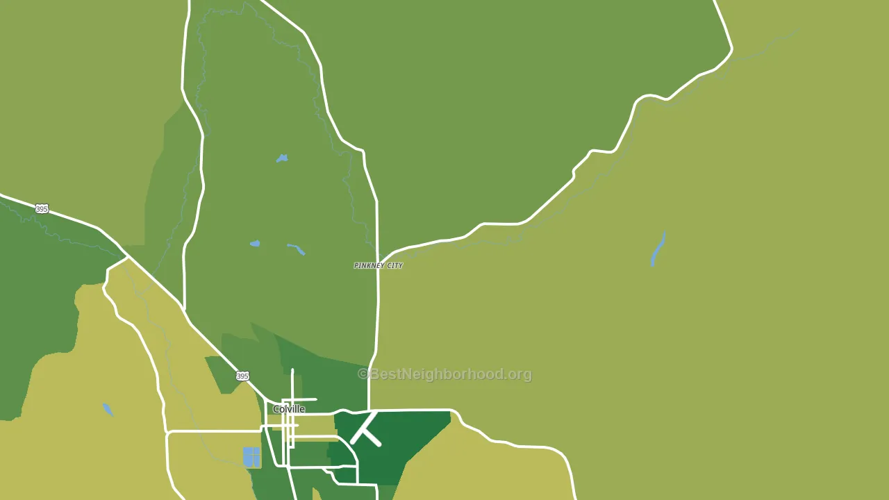 Pinkney City, WA block-group voter-turnout map