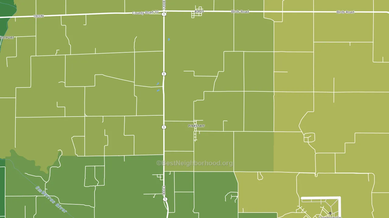 Pinkstaff, IL block-group voter-turnout map