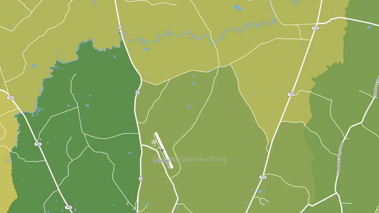 Pinkston, NC block-group voter-turnout map