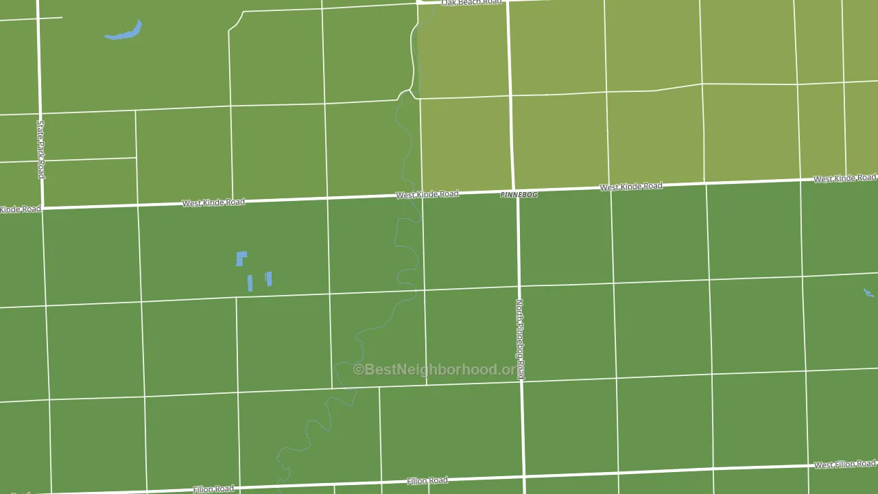 Pinnebog, MI block-group voter-turnout map