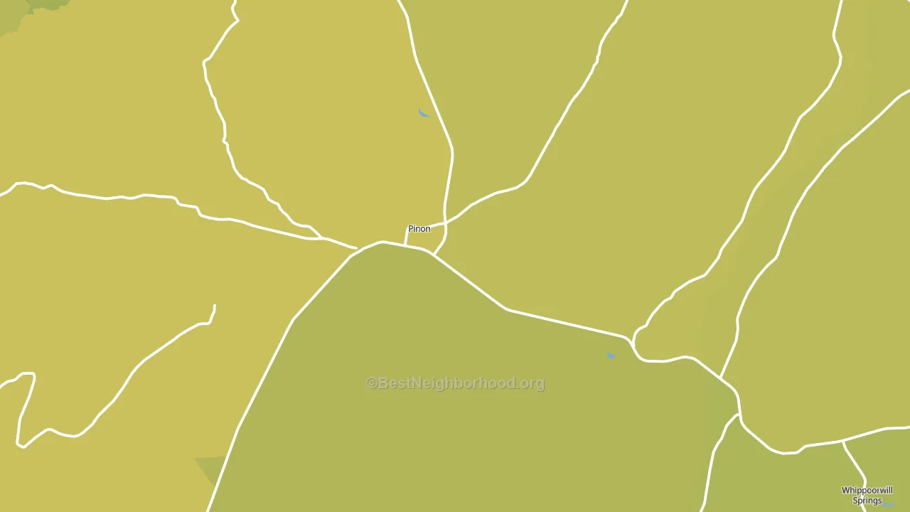 Pinon, AZ block-group voter-turnout map
